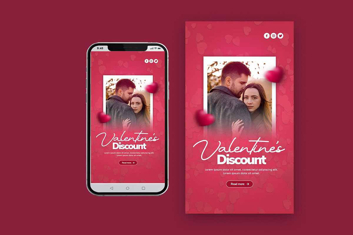 Valentine's Day Instagram Stories, a Social Media Template by Saman Osama (Photo 5 of 9)