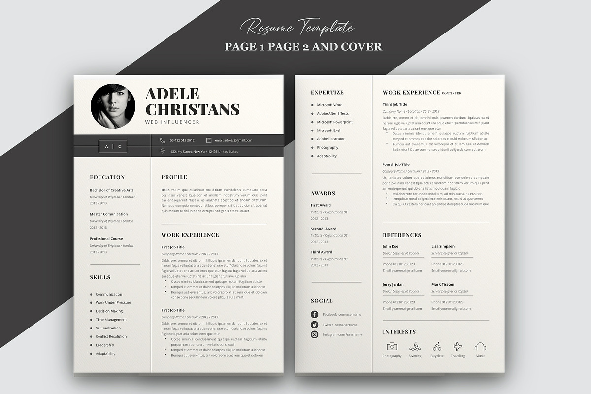 Resume Template Word, a Resume Template by Astut (Photo 2 of 6)