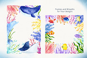 Mermaids and Under sea animals, an Animal Illustration by Watercolor Nastasia Art (Thumbnail 7 of 19)