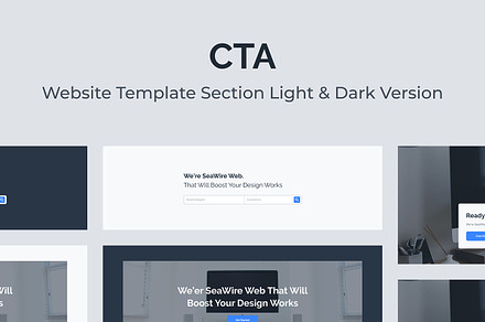 Web Call to Action Template, a Landing Page Template by Kreativ Space