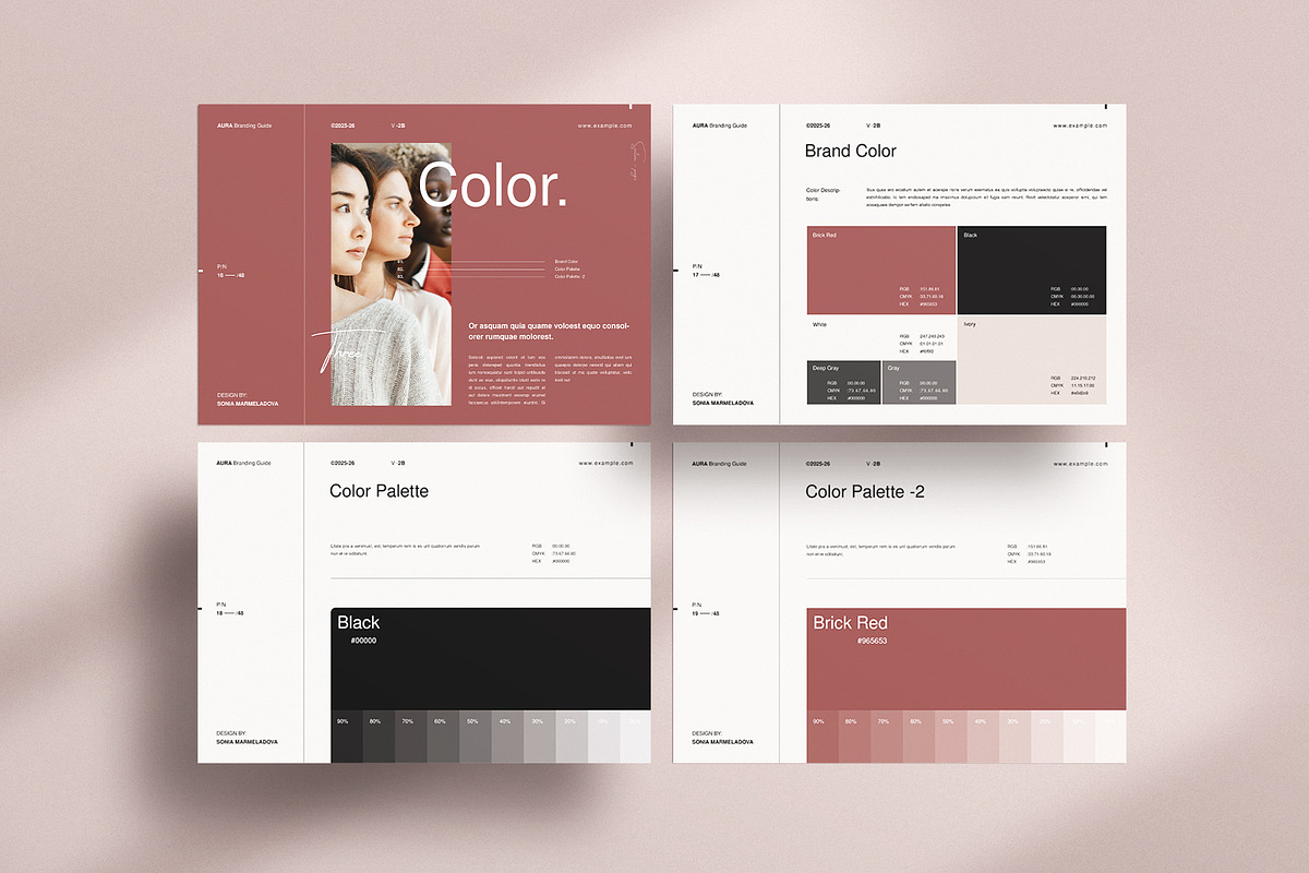 AURA | Brand Guidelines Template, a Branding & Logo Template by ArtisanaAura (Photo 10 of 23)