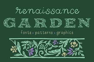 Renaissance Garden Patterns & Fonts