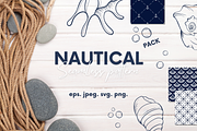 Classic Nautical Seamless Patterns, a Pattern Graphic by Iryna Danyliuk (Thumbnail 1 of 3)