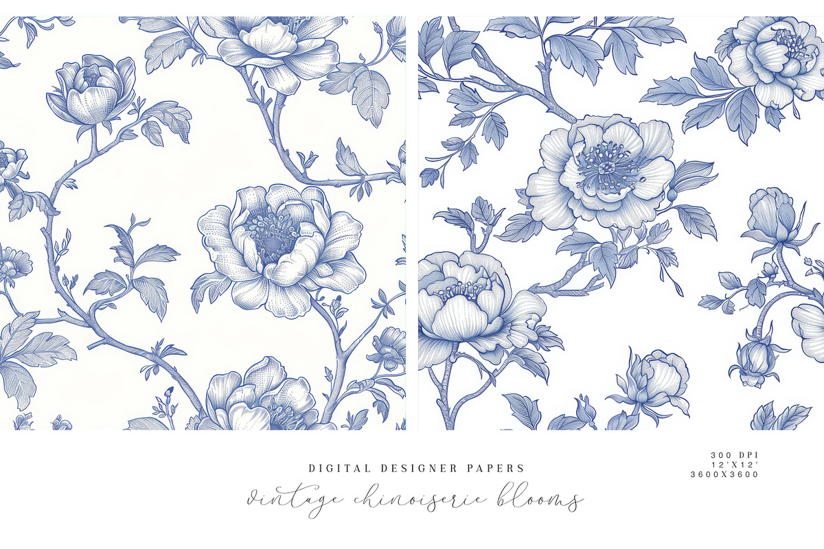 Chinoiserie Seamless Pattern Set, a Pattern Graphic by Patishop Art (Photo 7 of 9)
