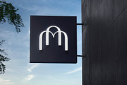 Logo Mockup Black Hanging Sign, a Product Mockup by Asylab (Thumbnail 4 of 5)