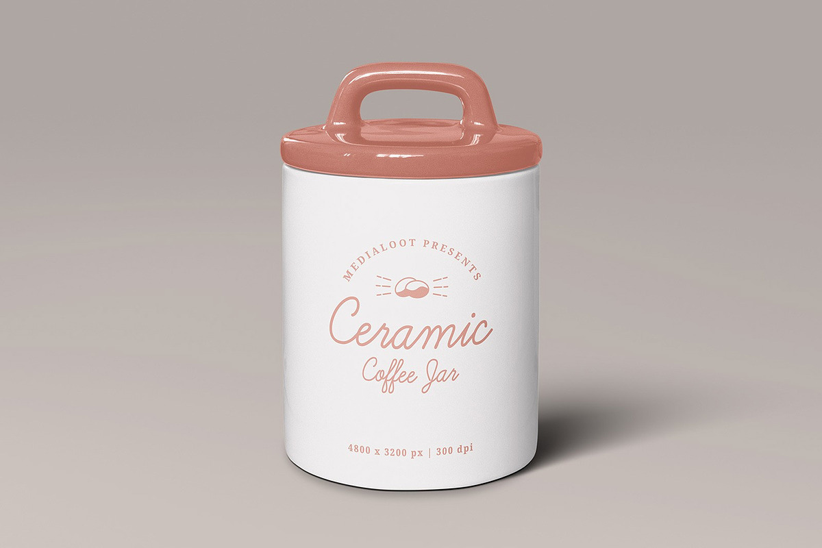 Ceramic Coffee Storage Jar Mockup, a Cups & Container Mockup by Medialoot (Photo 2 of 4)