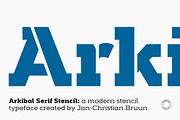 Arkibal Serif Stencil, a Serif Font by Jan-Christian Bruun (Thumbnail 2 of 12)
