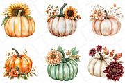 Autumn Flower Clipart, Fall Pumpkin, an Illustration by DreamPrint404 (Thumbnail 3 of 5)