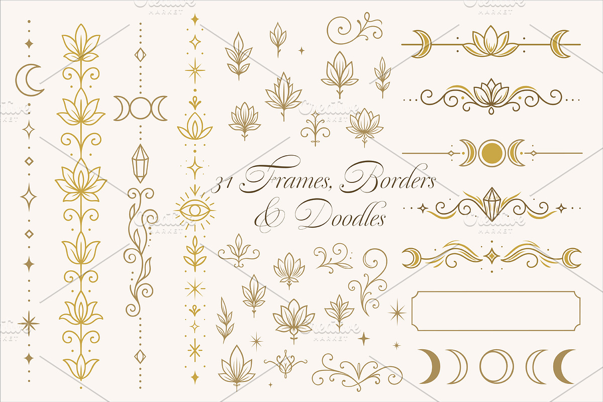 Mystic Lotus & Moon Ornaments, an Object Graphic by Christine Krahl (Photo 13 of 16)