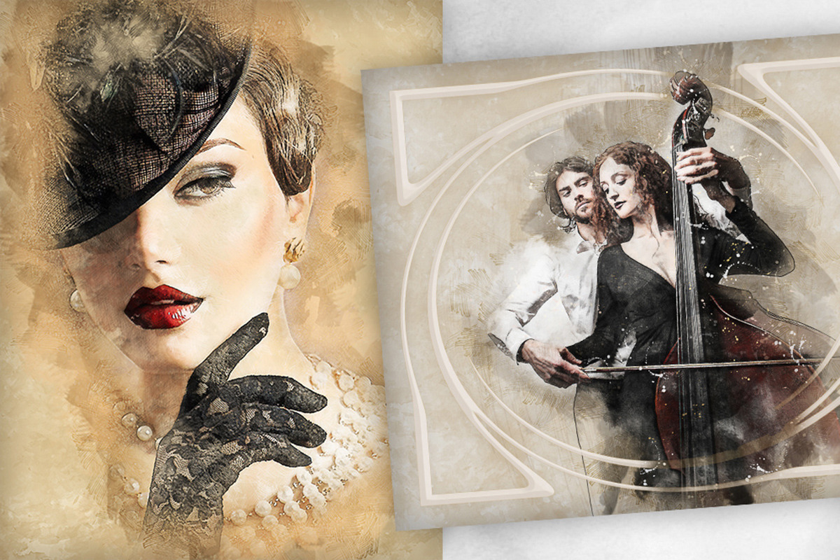 Retro Illustrations Photoshop Action, an Action Add-On by GorynArt (Photo 18 of 22)
