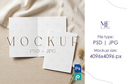 Folded Card Mockup Program Booklet, an Advertising Mockup by Mie Mockup Studio (Thumbnail 1 of 7)