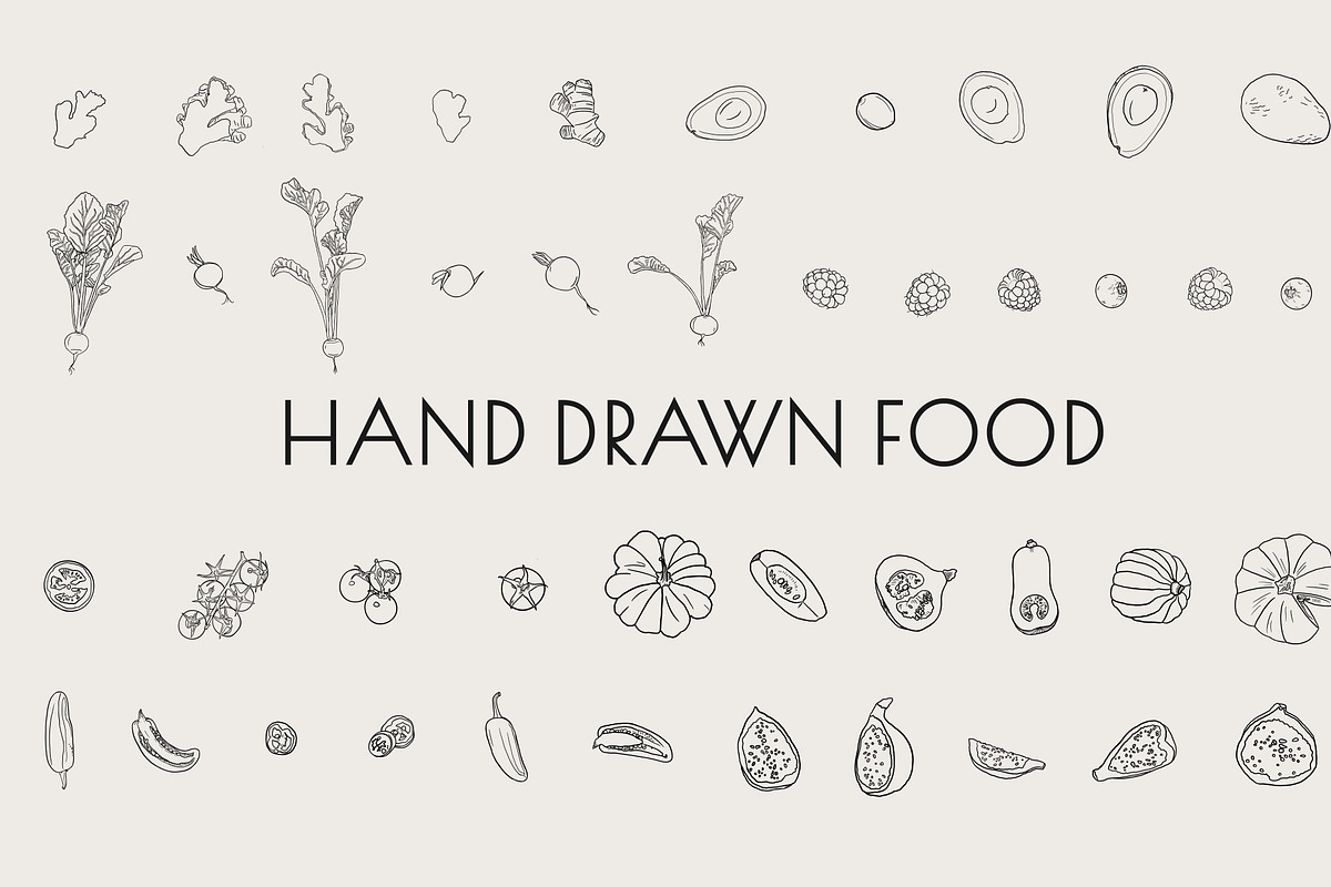 Minimal Hand-drawn Food Illustration, a Food Illustration by Cosmic_Latte_studio (Photo 6 of 8)