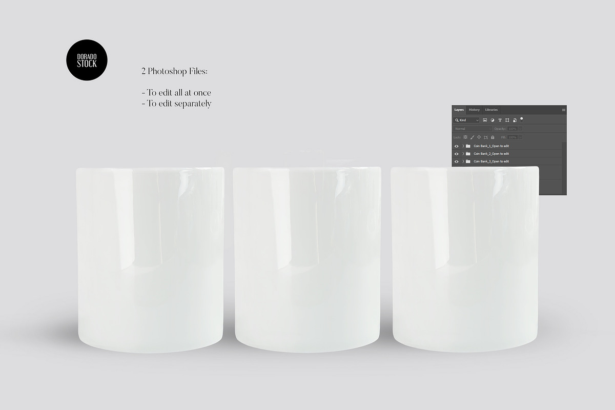 Isolated Coin Bank Mockup, a Product Mockup by Dorado Stock (Photo 3 of 6)