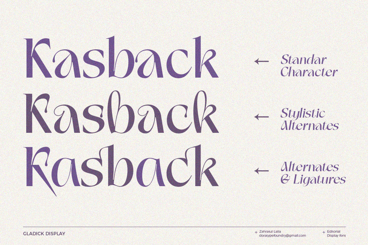Gladick - Modern Typeface, a Serif Font by Dora Typefoundry (Photo 14 of 28)
