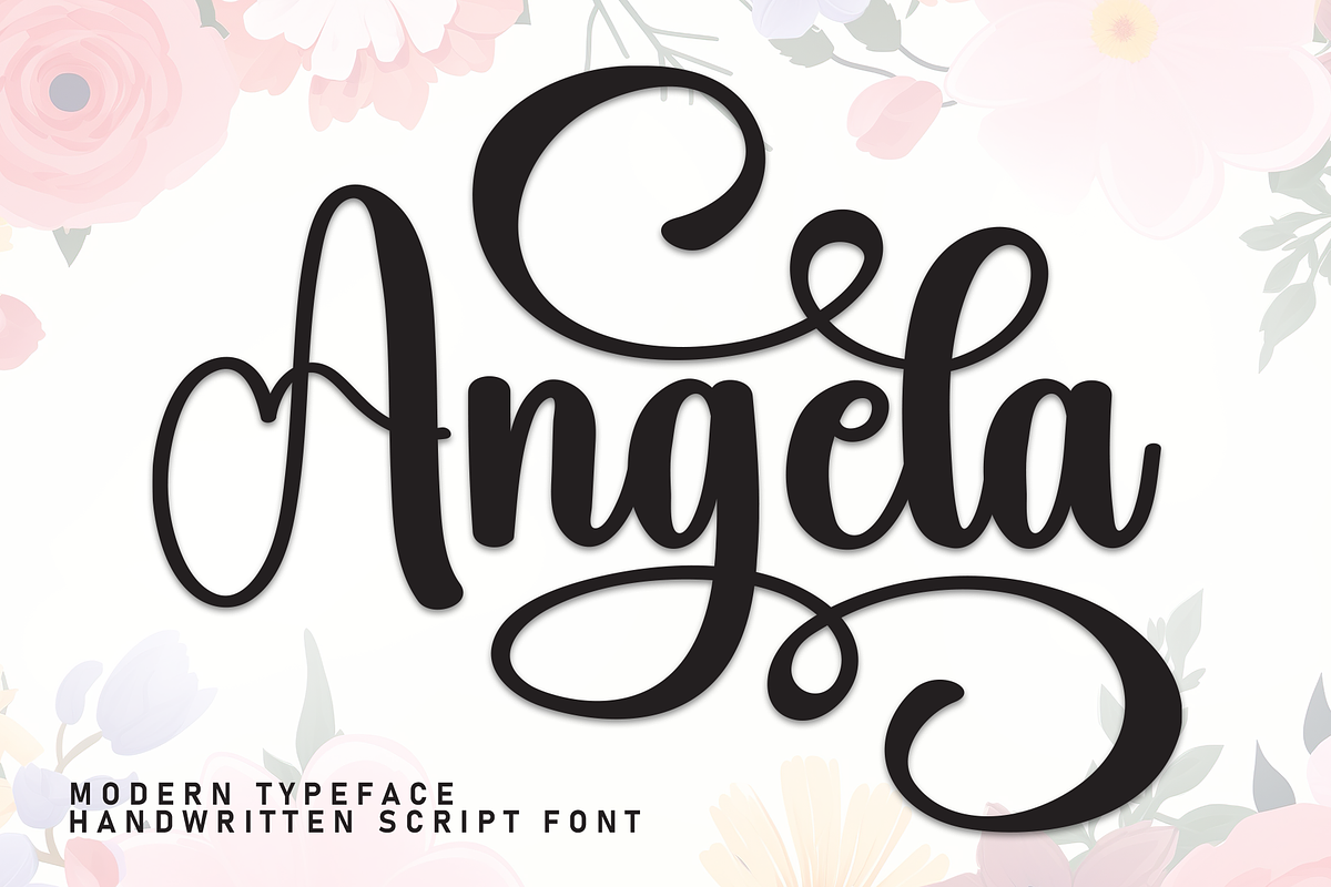 Angela | Script Font, a Handwritten Font by Scratchones (Photo 1 of 9)