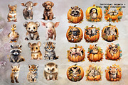 Watercolor Autumn | Fall Animals, a Seasonal Illustration by Dazzling Art Boutique (Thumbnail 2 of 11)