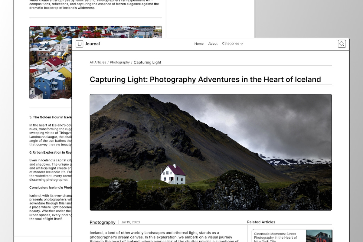 Journal - Blog Framer Template, a Landing Page Template by THdesign (Photo 4 of 4)