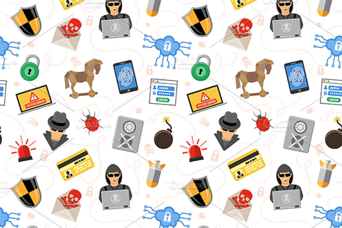 Internet Security Icons and Pattern, an Icon by TAlex (Photo 6 of 6)