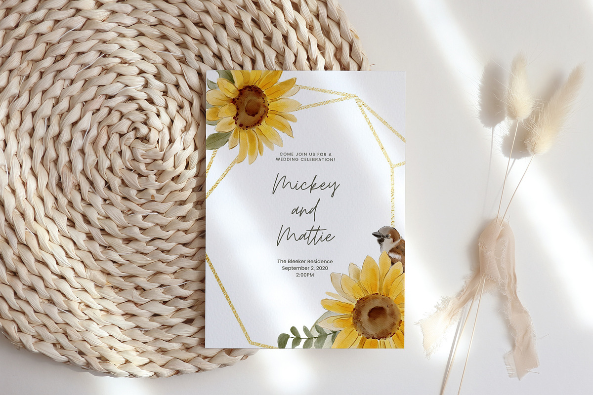 Watercolor Sunflower Set, a Decorative Illustration by Jenteva Art (Photo 13 of 16)