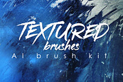 Textured brushes. AI brush kit, a Brush Add-On by Leo Studio Design Lab (Thumbnail 1 of 3)