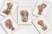 Whimsical Western Cowgirl Clipart, a Seasonal Illustration by Rose Art (Thumbnail 5 of 6)