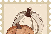 Vintage Autumn Postage Stamps, a Seasonal Illustration by JYa_Design (Thumbnail 7 of 7)