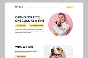 Pet Care Landing Page, a Landing Page Template by CreativeShaper (Thumbnail 2 of 5)