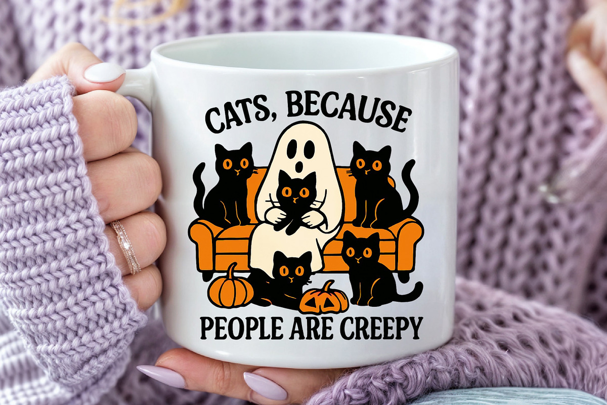 Cats Because People Are Creepy Png, an Illustration by Craft Nest (Photo 5 of 6)