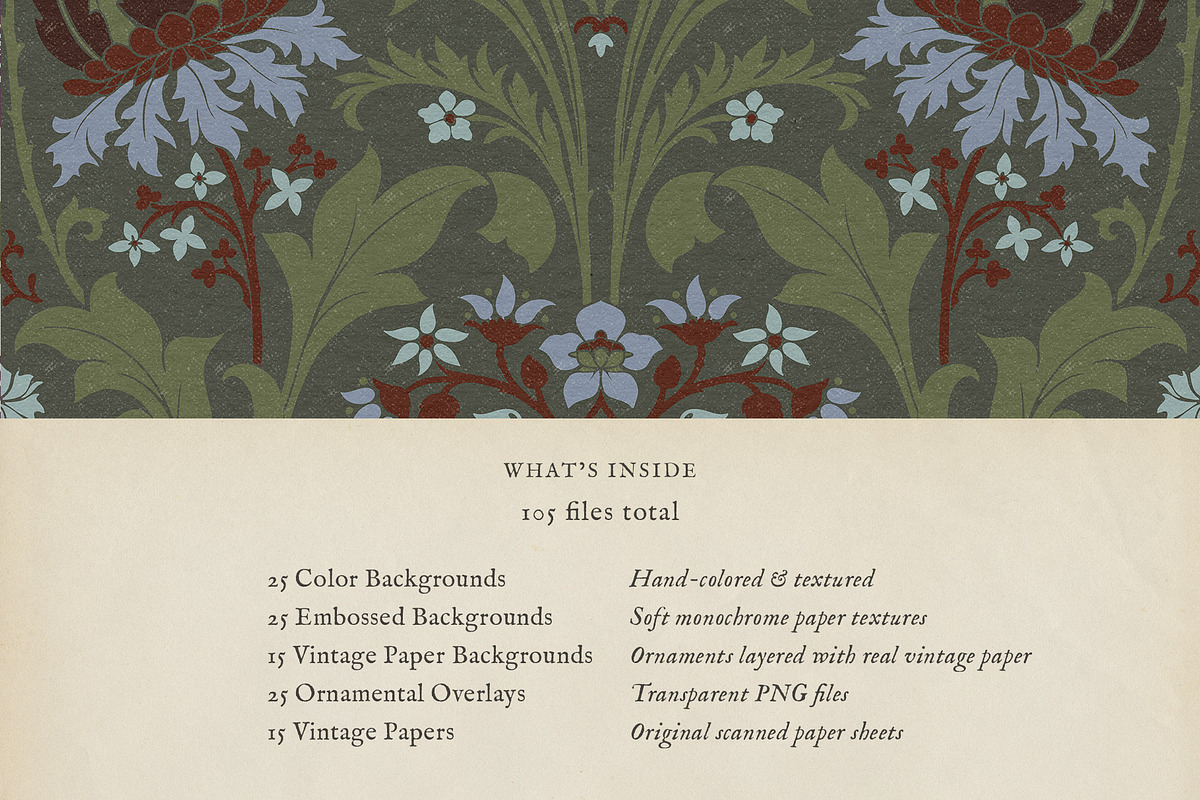 Garden Within: Vintage Floral Papers, a Texture Graphic by alonahaidash (Photo 3 of 27)