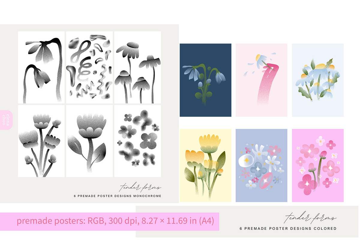 Tender Forms: Grainy Botanical Art, an Object Graphic by Elena Choo (Photo 10 of 12)