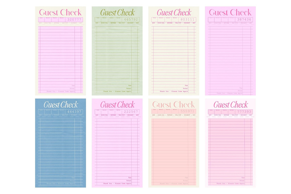 Vintage Restaurant | Guest Check, a Background Graphic by Factoryluv Shop (Photo 4 of 7)
