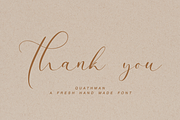 Quathman - a fresh hand made font, a Script Font by Quothron (Thumbnail 7 of 7)