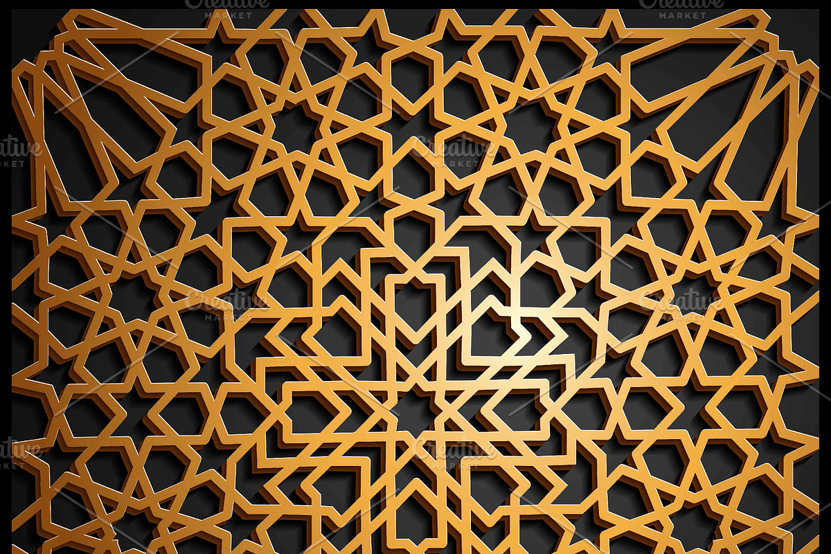 19 GOLDEN SEAMLESS ORIENTAL PATTERNS, a Pattern Graphic by AndisREA (Photo 2 of 3)