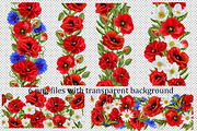 Pattern, border red poppies, a Pattern Graphic by SokolovaSv (Thumbnail 2 of 3)