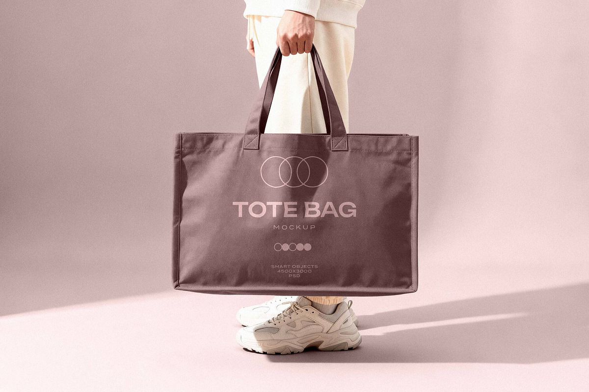 Large Tote Bag Mockup, a Product Mockup by Design Squad (Photo 2 of 4)