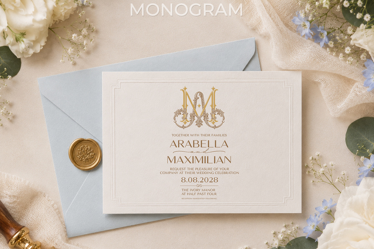 MA AM Wedding Monogram Logo, a Branding & Logo Template by LogoAV (Photo 2 of 6)