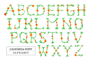 California Poppy Alphabet