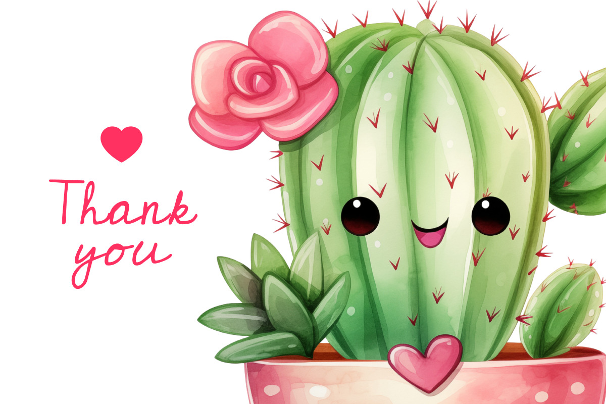 Adorable Cactus Clipart 30 PNG, an Object Illustration by Whimsy Brush Studio (Photo 6 of 6)