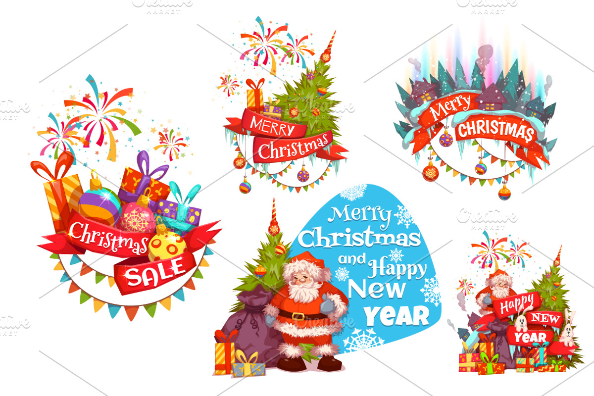 Christmas banners set, an Illustration by Cattleya (Photo 2 of 4)