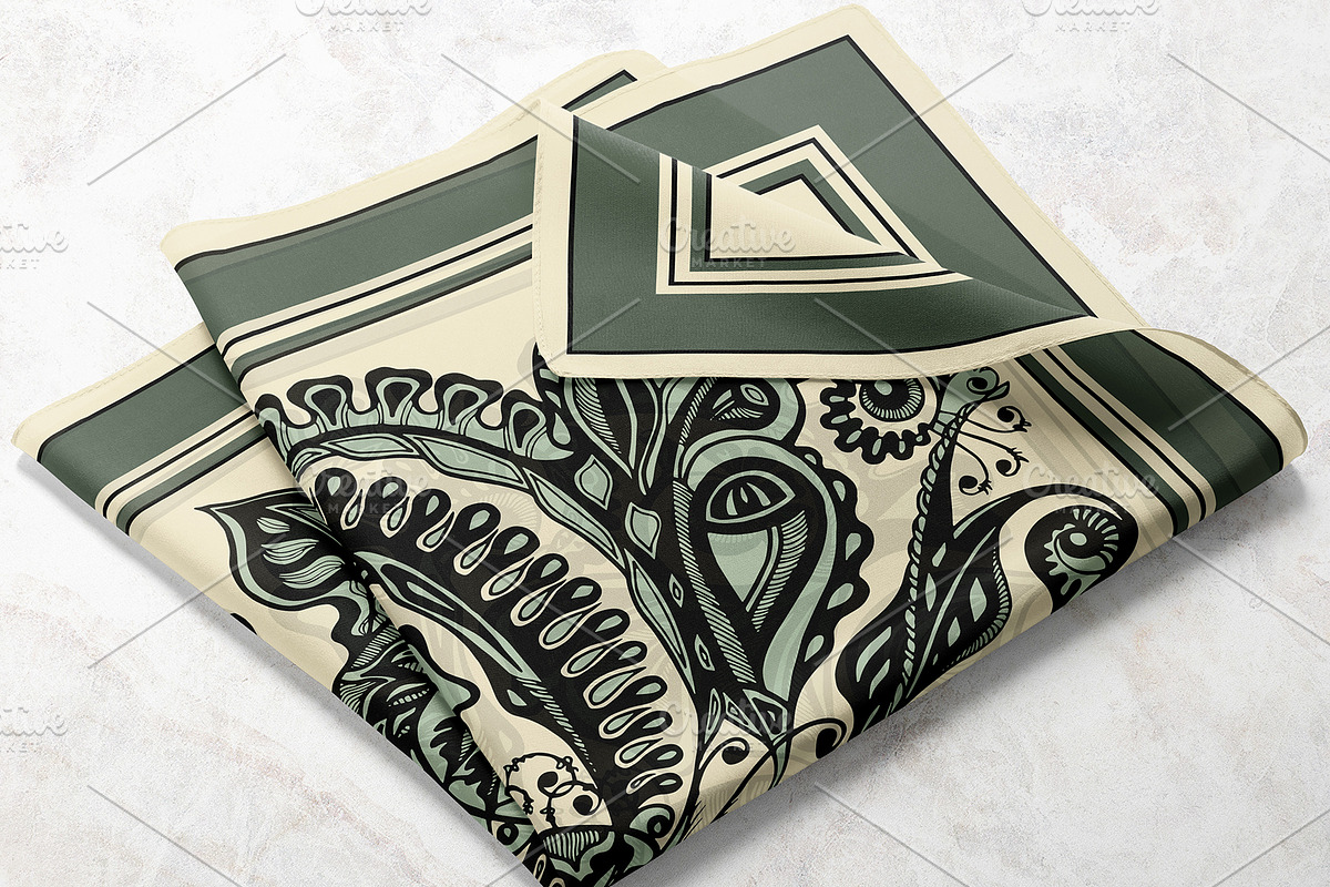 Woodland Botanica Scarf, an Object Graphic by ilustrinna (Photo 4 of 7)