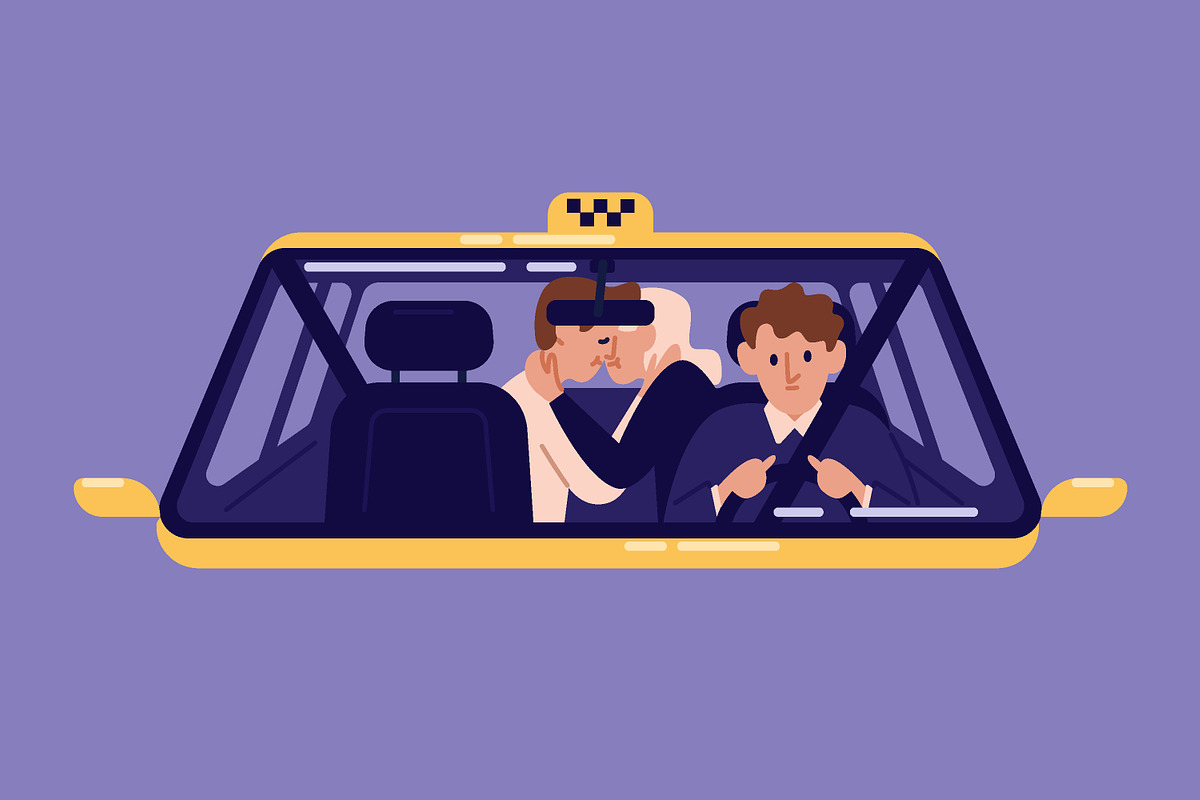 Taxi driver with customers set, a Person Illustration by Good Studio (Photo 4 of 5)