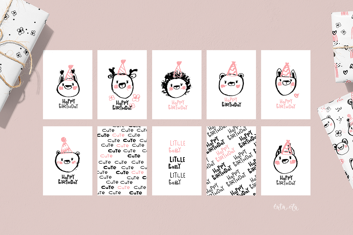 Forest animals. Clipart & patterns, an Animal Illustration by tata_ota (Photo 11 of 11)