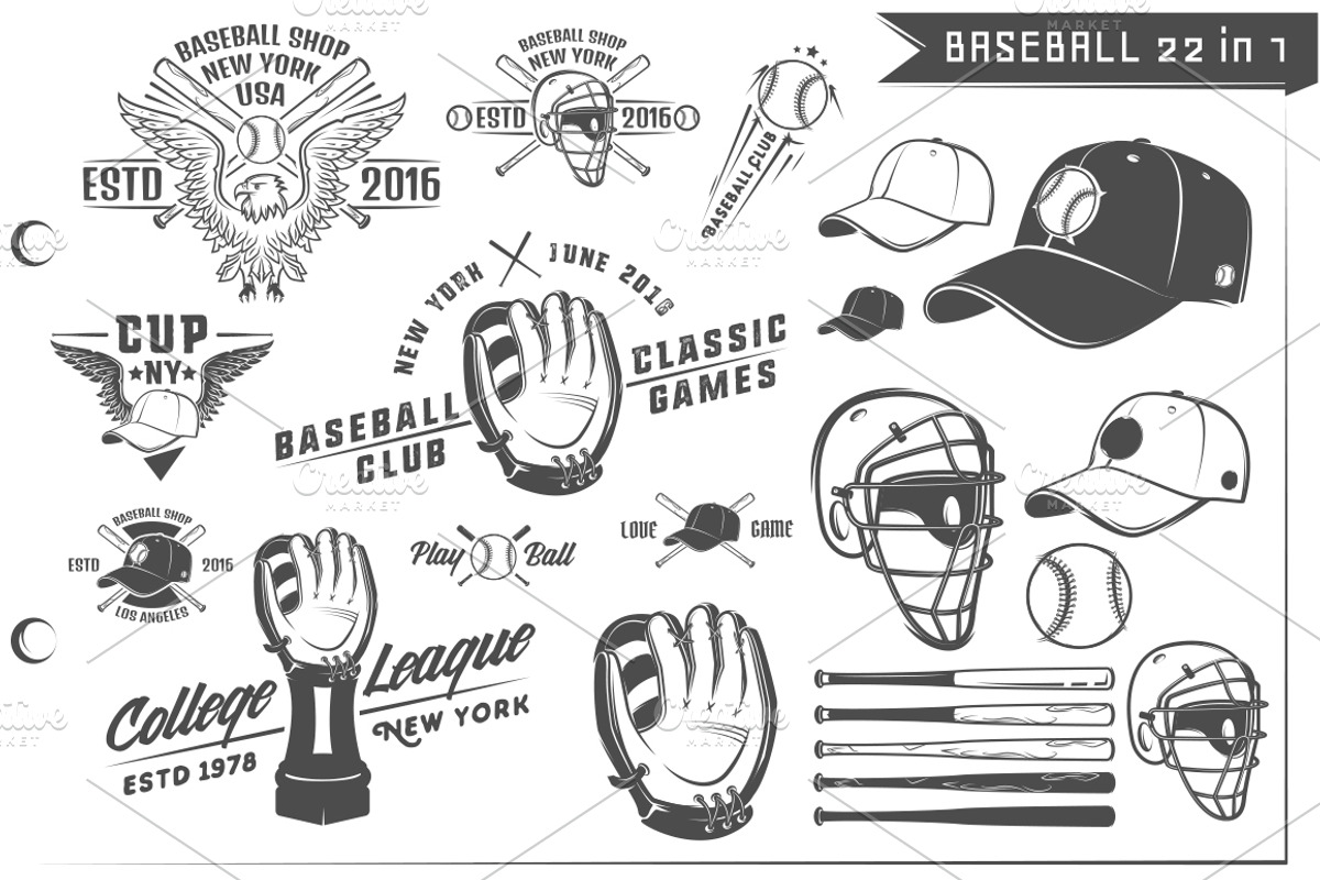 22 in 1 Set of Baseball, an Illustration by Hadanello88 (Photo 1 of 5)