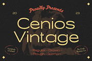 Cenios Vintage, a Sans Serif Font by Craft Supply Co. (Thumbnail 1 of 8)