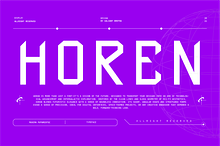 VB Horen - Futuristic Display Font
