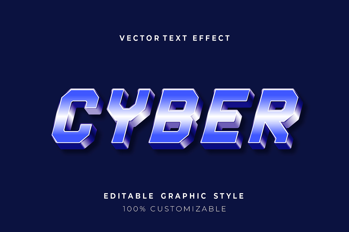 Metallic 3D Bold Text Effect
