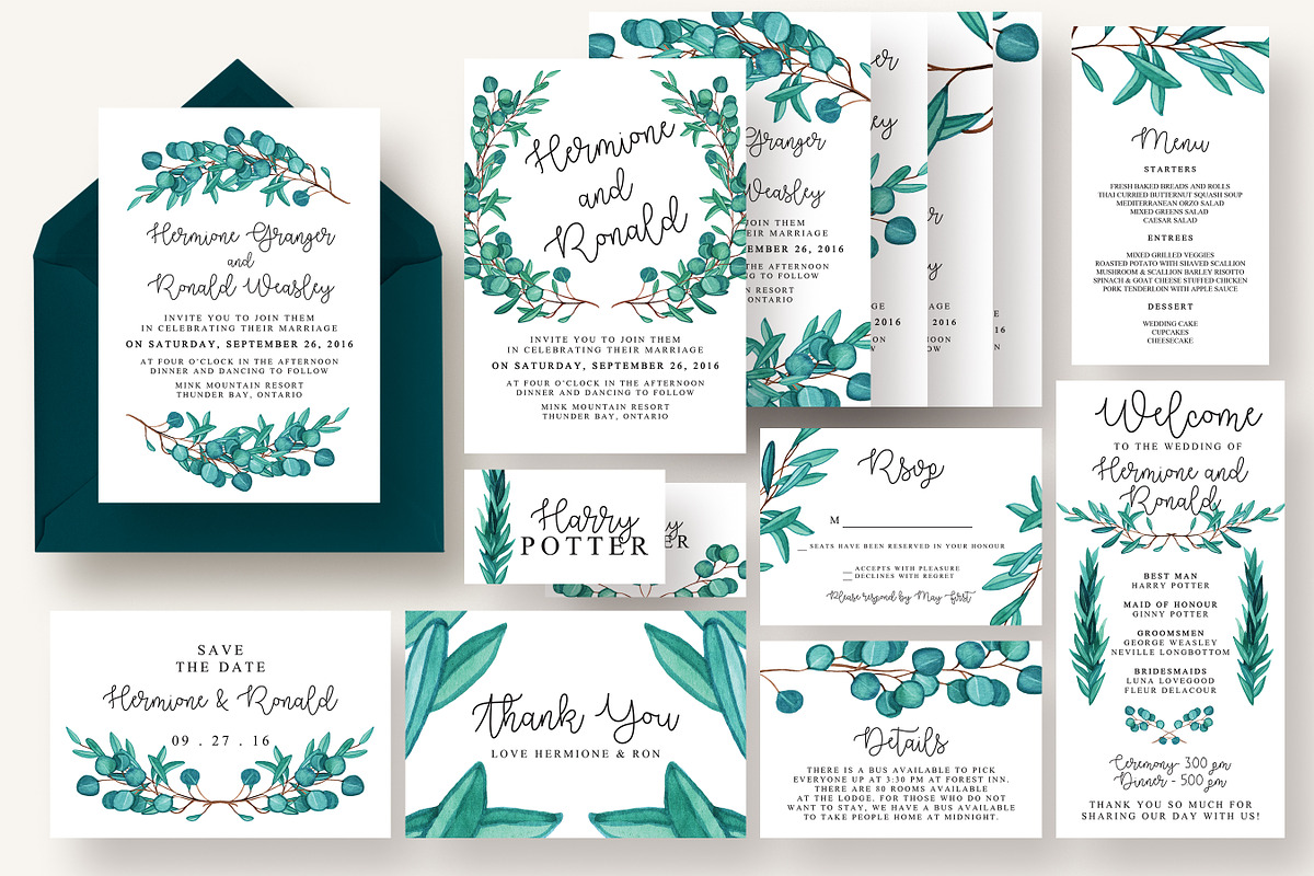 Tremendous Eucalyptus Collection, an Invitation Template by Knotted Design (Photo 4 of 24)