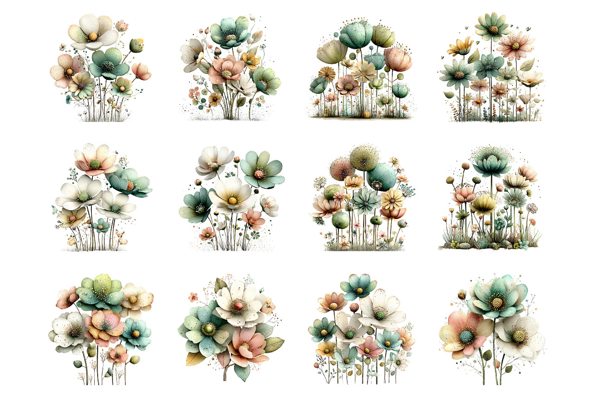 Spring wildflower clipart, an Illustration by SinaCreation (Photo 2 of 11)