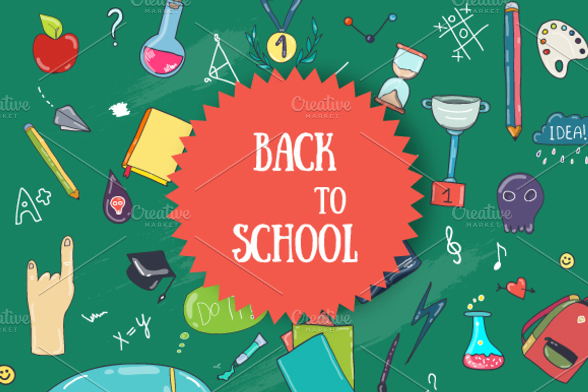 Back to school doodles MIX&MATCH, an Education Illustration by LaKu (Photo 1 of 4)