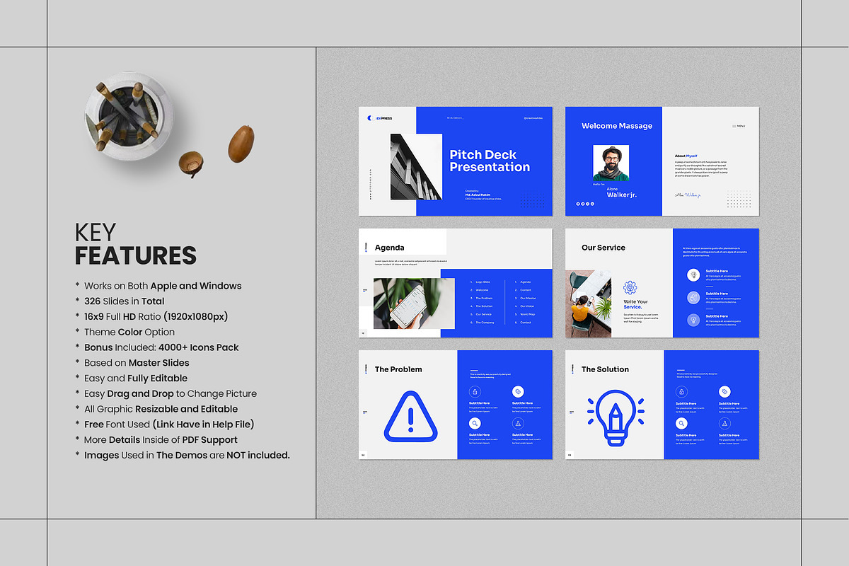 Pitch Deck PowerPoint Template, a Presentation Template by CreativeSlides (Photo 2 of 41)